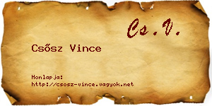 Csősz Vince névjegykártya